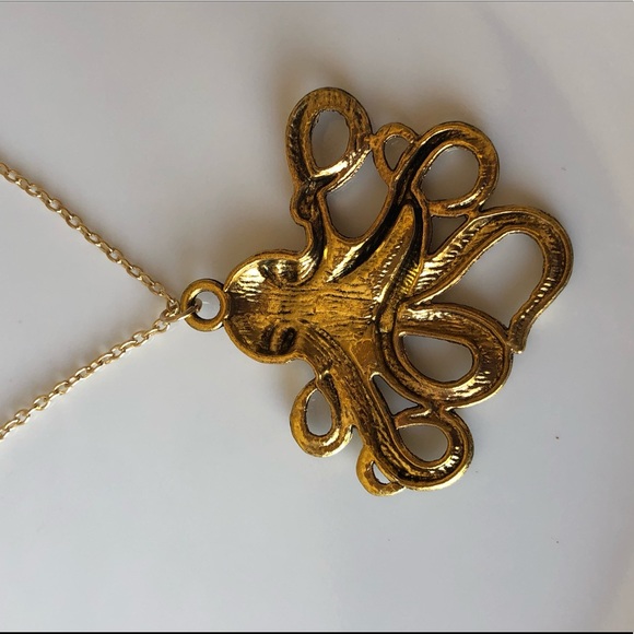 Nautical Octopus Silver Tone Necklace - Picture 2 of 7